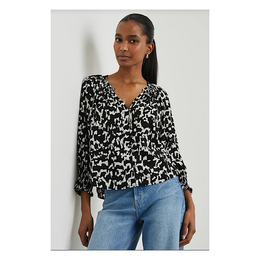 RAILS Mariah Blouse in Ebony Texture